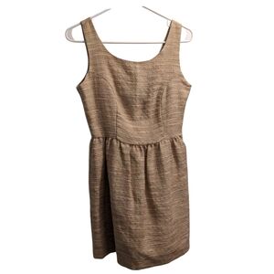 Paolo Casalini Tan Glitter Red Sleeveless Dress XS